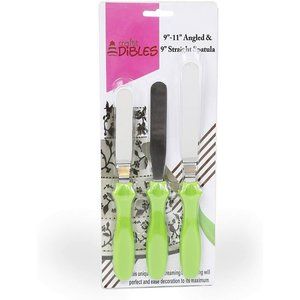 Icing spatula Set of 3. Straight and offset cake decorating spatulas, baking